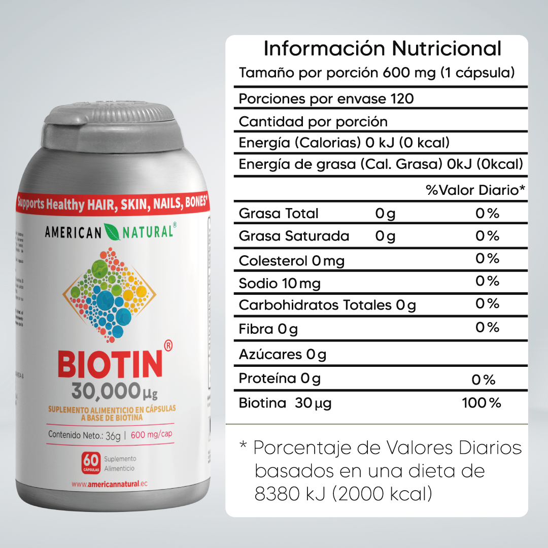 BIOTIN 60 CAPSULAS