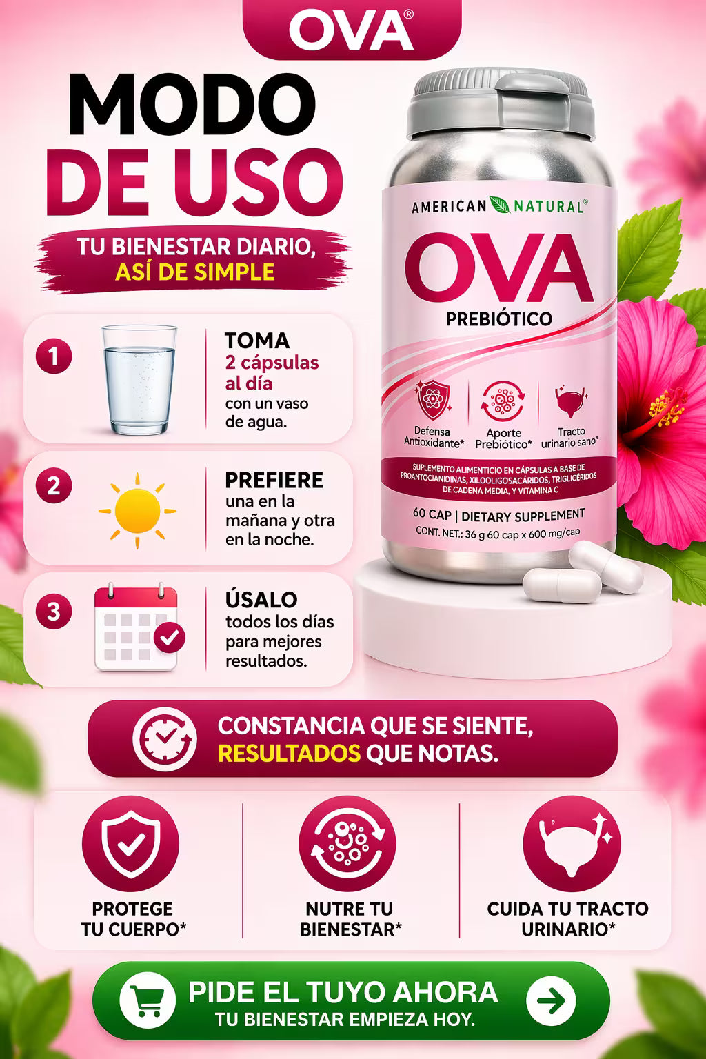 OVA Prebiótico x3 - TRATAMIENTO COMPLETO